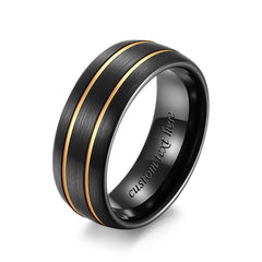 Simple Unique Mens Engraved Ring