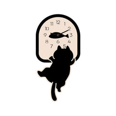 Cute Cat Silent Wall Clock â€?Kids' Bedroom Wall Decor (30×30 cm)