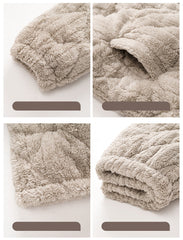 Matching Winter Couple Pajamas Set �Quilted Triple-Layer Fleece with Cotton Padding