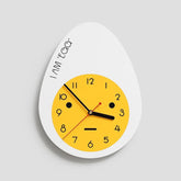 Egg-Shaped Silent Wall Clock �Playful Kitchen Design