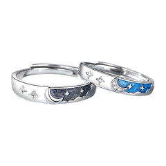 Matching Moon Wedding Bands for Him and Her