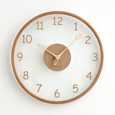 Leaf Hands Solid Wood Analogue Wall Clock (10")