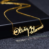 Personalized Double Name Necklace - 18K Gold Couple Gift
