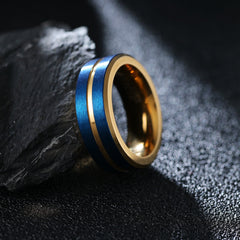 Engravable Mens Promise Ring Tungsten 8mm