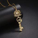 Gulleiâ„?Sunflower Personal Name Necklace
