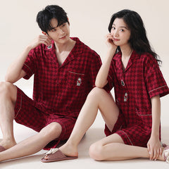 Matching Shorts Pajamas Set for Couples - 100% Cotton