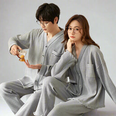 2 Pcs Matching Couples Pajamas Set