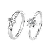 Matching Anchor Romantic Rings Gift for Couples