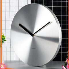 Minimalist Aluminum Silent Wall Clock - Sleek Nordic Design