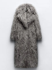 Pelliccia cappotto oversize donna ecologica