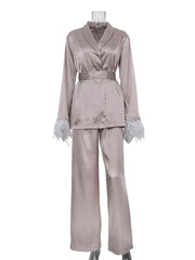 Pajamas Set Lace Up
