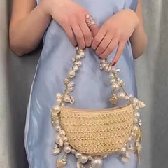 Fairy Pearl Conch Grass Woven Bag