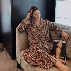 Leopard Sleepwear Women Pajama Sets