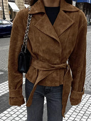 Giacca Suede Marrone
