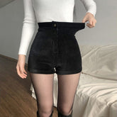 Women's high-waisted skinny shorts