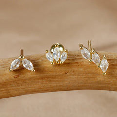 3PCS Stainless Steel Gold Color