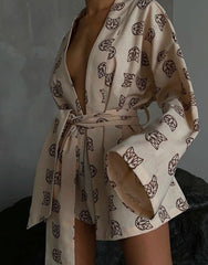All over two-piece patterned suit