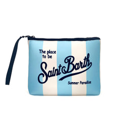 S-Saint B-Barth Striped Zip-up Clutch Bag
