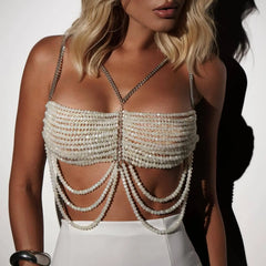 Tops Multi-layer Crystal Bra Body Jewelry