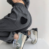 Women's sweatpants with heart