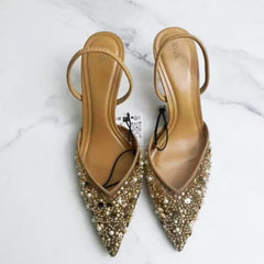 Luxury Sequin Pearl Stiletto Elengat