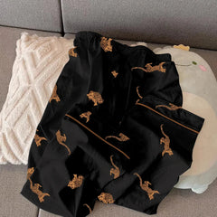 Leopard Print Women's Handsome Pajamas