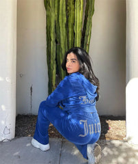Tuta completa juicy y2k eco velvet donna