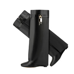 Lock Metal shark stivale alto donna