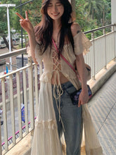 Women's long top with workmanship