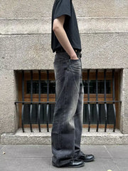 Jeans larghi Streetwear Pittura a inchiostro