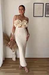 Patchwork Appliques Dress Sleeveless