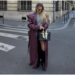 Trench oversize donna ecopelle