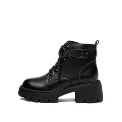 Stivaletto tacco carroarmato con fibia