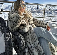 Pelliccia ecologica animalier Long Belted Leopard