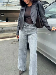 Jeans donna palazzo asola sovrapposta