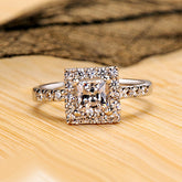 0.6 Carat Lab Diamond Princess Cut Engagement Ring