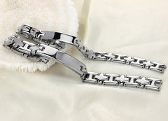 Customized Couple Matching Magnetic Bracelets Set
