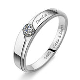 Marriage Ring for Men with Custom Names 4mm