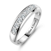 Custom Engraved 0.27ct Moissanite Ring