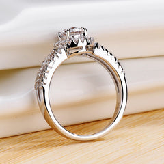 0.5 Carat Lab Diamond Halo Engagement Ring - Affordable Elegance