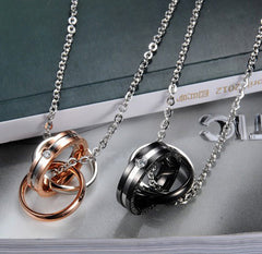 Personalized Trinity Couple Promise Necklaces