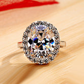 5 Carats Oval Lab Diamond Ring for Women