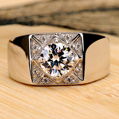 Personalized 0.8 Carat Lab Diamond Ring for Men