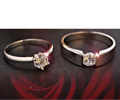 Custom Engraved Silver Marriage Rings for Couples