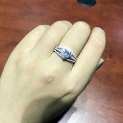 1 Carat Lab Created Heart Cut Diamond Ring