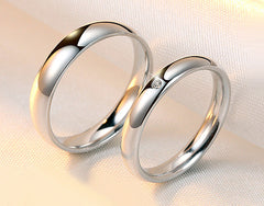 Custom Name Simple Promise Rings Sterling Silver
