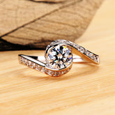 Engraved 0.6 Carat Lab Diamond Ring for Her