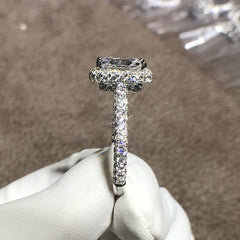 Engraved 2 Carat Lab Diamond Ring for Her