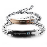 Customized Engraved Matching Couple Bracelets Gift Set