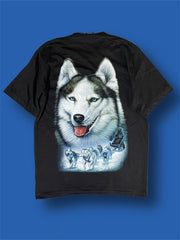 Vintage 2yk t-shirt with wolf size L